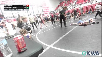 80 lbs Quarterfinal - Micael Boso, Choctaw Ironman vs Bowen Schubert, Chandler Takedown Club
