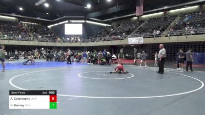 100 lbs Semifinal - Anthony Colantuono, Churchville vs Hunter Harvey, Trout Run