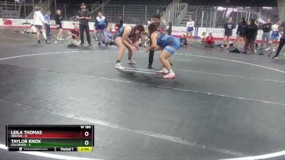 W 180 lbs Round 2 (3 Team) - Leila Thomas, Indiana vs Taylor Knox, Colorado