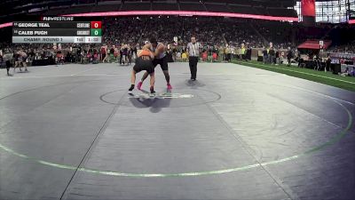 D2-285 lbs Champ. Round 1 - George Teal, Center Line HS vs Caleb Pugh, Grand Rapids Christian HS