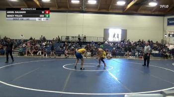149 lbs Cons. Round 4 - Angel Salgado, Victor Valley College vs Mikey Folch, Cal State Bakersfield