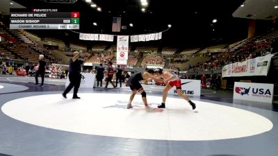 Cadet Boys Lower - 138 lbs Champ. Round 3 - Richard De Felice vs Mason Bishop, Righetti High School Wrestling