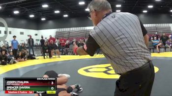 159 lbs Placement Matches (8 Team) - Spencer Davern, Beast Mode vs Joseph Foalima, Fort Hammers