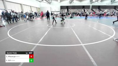 75-B lbs Quarterfinal - Chase Mayorga, Wayne vs Elijah Gill, Northern Delaware Wrestling Academy