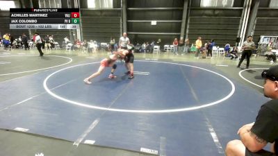 102 lbs 3rd Place - Achilles Martinez, Valiant College Prep vs Jax Colombo, PV Bighorns