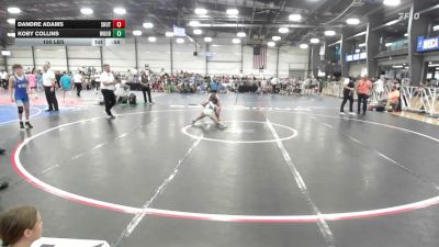 100 lbs Quarterfinal - Dandre Adams, Team Lil SHUTTs - MS vs Koby Collins, Woodshed Wrestling Club - MS