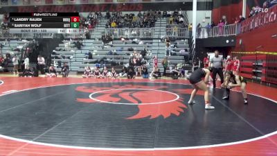 135 lbs Quarterfinal - Sariyah Wolf, Bettendorf vs Landry Rauen, Western Dubuque