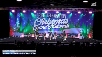 Champion Cheer - Spice (Justin TX) [2025 L2 Junior - Small] 2025 Spirit Celebration Christmas Grand Nationals