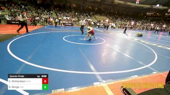 55 lbs Quarterfinal - Charleigh Richardson, Storm Wrestling Center vs Savina Burgo, Legion Wrestling