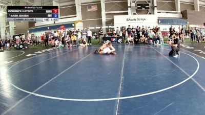 132 lbs Champ. Round 2 - Dominick Haynes, Mountain Man Wrestling Academy vs Nash Jensen, Delta Wrestling Club