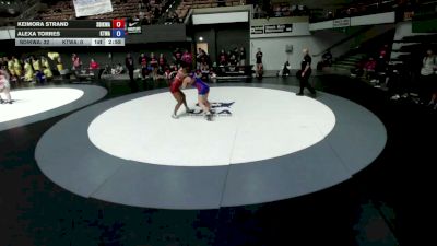 140 lbs Keimora Strand, SDIKWA - San Diego-Imperial Kids Wrestling Association vs Alexa Torres, KTWA-Kings-Tulare Wrestling Association
