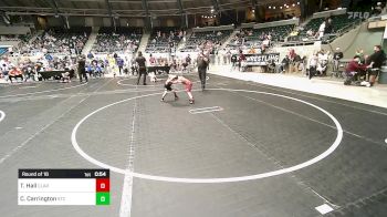 49 lbs Round Of 16 - Treyden Hall, Claremore Wrestling Club vs Connor Carrington, Sallisaw Takedown Club