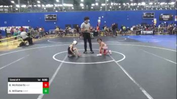 52 lbs Consi Of 4 - Bryant McRoberts, Mat Monkey Wrestling Club vs Aiden Williams, Simmons Academy Of Wrestling