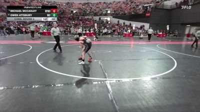 87 lbs Cons. Round 5 - Owen Attebury, Weigh In Club vs Michael McCauley, Warrior Youth Wrestling Club