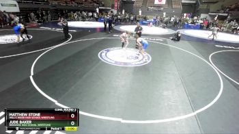 132 lbs Cons. Round 2 - Matthew Stone, Will C Wood High School Wrestling vs Jude Baker, Redwood High School Wrestling