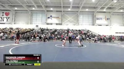 90-91 lbs Round 3 - Mackenzie Carkeek, Gowanda Wrestling Club vs Mya Rumble, Warrenburg Wrestling Club