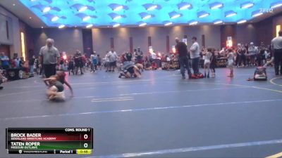 58 lbs Cons. Round 1 - Brock Bader, Siouxland Wrestling Academy vs Taten Roper, Missouri Outlaws