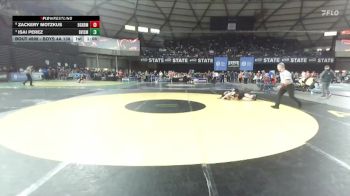 Boys 4A 138 lbs Quarterfinal - Isai Perez, Davis vs Zackery Motzkus, Battle Ground