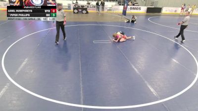 16U Girls - 95 lbs Champ. Round 3 - Piper Phillips, Riverhawk Wrestling Club vs Ariel Humphreys, West Platte Youth Wrestling Club