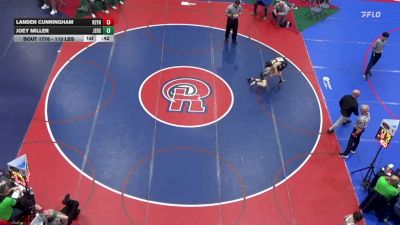 110 lbs Consi Of 8 #2 - Landen Cunningham, Reynolds vs Joey Miller, Jersey Shore