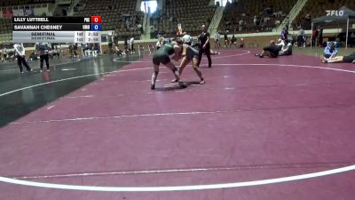 145 lbs Semifinal - Lilly Luttrell, Presbyterian vs Savannah Chesney, Mount Olive
