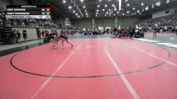 135A 3rd Place Match - Josey Burkemper, Ft. Zumwalt North vs Abby Edwards, Yukon