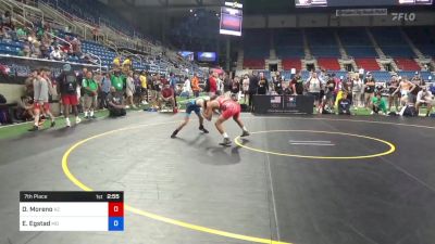 106 lbs 7th Place - Damian Moreno, Arizona vs Erik Egstad, Missouri