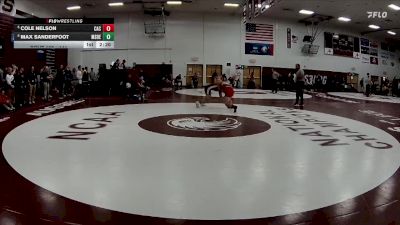 141 lbs Cons. Round 3 - Cole Nelson, Carthage College vs Max Sanderfoot, Msoe