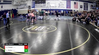 215 lbs Cons. Round 4 - Chance Yeager, Commodore Perry Hs vs Logan Perks, Sharon Hs