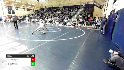 133 lbs Semifinal - Tyler Conroy, Malvern Prep vs Bobby Duffy, Christian Brothers Academy