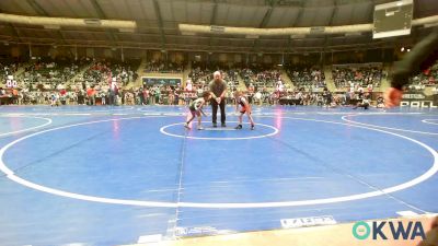 55 lbs Consi Of 16 #2 - Ryder Real, Roland Youth League Wrestling vs Edward Ledbetter, Muskogee Wrestling Federation