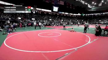 40 lbs Semifinal - Kairo Martin, OHCA vs Logan Kazdin, BOM2