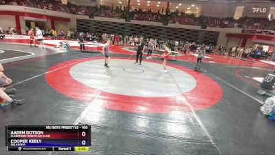 100 lbs Cons. Round 2 - Cooper Keely, Oklahoma vs Aaden Dotson, Claremore Wrestling Club