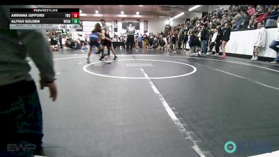 80-85 lbs Quarterfinal - Arihana Gifford, Tahlequah Wrestling Club vs Aliyah Golden, Wyandotte Youth Wrestling