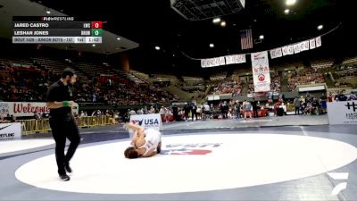 Junior Boys - 157 lbs Champ. Round 2 - Leshan Jones, Blood Run'th Orange Wrestling Club vs Jared Castro, Legacy Wrestling Center