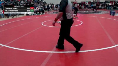160 lbs 3rd Place Match - Mason Javers, Minneota vs Quintin Lewis, Fulda-Murray Cty Central