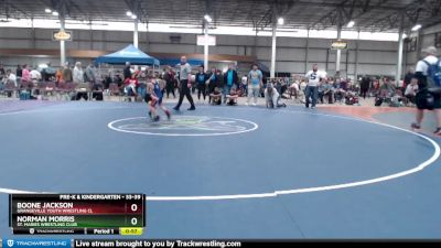 33-39 lbs Round 5 - Boone Jackson, Grangeville Youth Wrestling Cl vs Norman Morris, St. Maries Wrestling Club