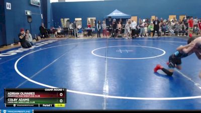 90 lbs Champ. Round 1 - Colby Adams, Lakeland Wrestling Club vs Adrian Olivares, Mountain Man Wrestling Club