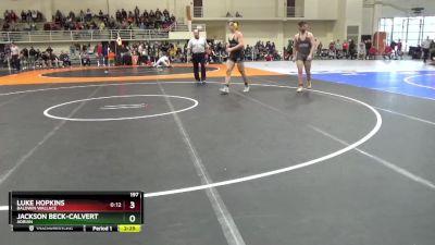 197 lbs Quarterfinal - Luke Hopkins, Baldwin Wallace vs Jackson Beck-Calvert, Adrian