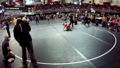 89 lbs Cons. Round 2 - Kadience Cashman, Brady vs Lily Ostrander, Millard South Wrestling Club