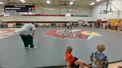 91 lbs Cons. Semi - Hugh Martin, Lander Middle School vs Xaden Baxendale, Lovell Middle School