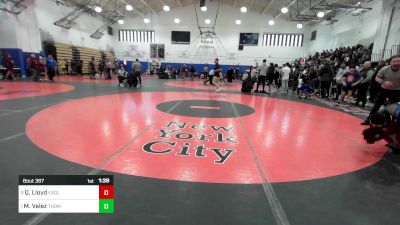 101 lbs Quarterfinal - Qudir Lloyd, Eagle Academy Bronx-PSAL vs Matthew Velez, Thomas Edison-PSAL