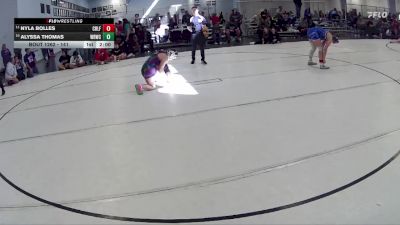 141 lbs Semifinal - Nyla Bolles, Wayne Wrestling Club vs Alyssa Thomas, Wood River Wrestling Club