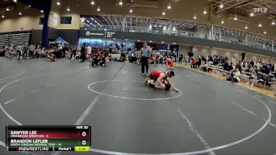 110 lbs Round 1 (4 Team) - Brandon Lefler, North Carolina National Team vs Sawyer Lee, Crossroads Wrestling