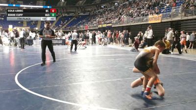 65 lbs 7th Place - Cole Lebec, Mt. Lebanon vs Eddie Cuff, Nazareth