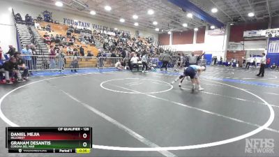 126 lbs Cons. Round 4 - Graham DeSantis, Corona Del Mar vs Daniel Mejia, Hillcrest