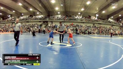 90 lbs Cons. Round 2 - Jaxen Reed, Webb City Youth Wrestling Club-AAA vs Jaxon Kinslow, Seneca Youth Wrestling Club-AAA