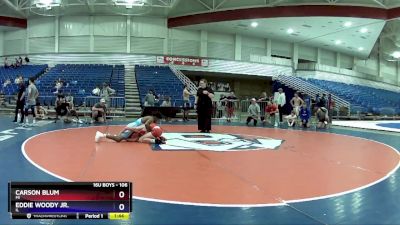 106 lbs 3rd Place Match - Carson Blum, MI vs Eddie Woody Jr., IL