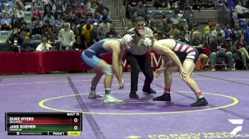170 lbs Champ. Round 1 - Duke Myers, Bellmont vs Jake Roemer, Woodlan