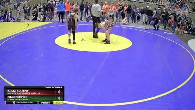 84 lbs Cons. Round 4 - Kruz Koutny, Molalla JuJu Warrior Mat Club vs Finn Brooks, Scappoose Mat Club